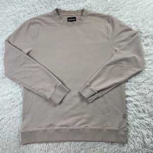 American Giant Sweater Mens Medium Beige French Terry Crewneck USA Made M